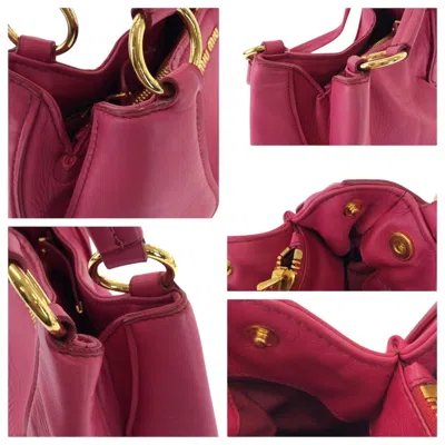 Pre-owned Miu Miu Pink Leather Handbag Shoulder Bag ()