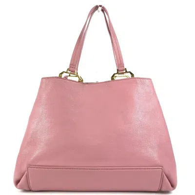 Pre-owned Miu Miu Pink Leather Handbag Shoulder Bag Tote Bag ()