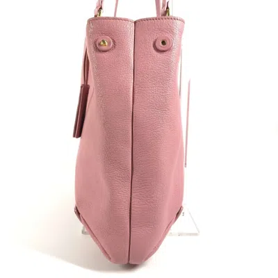 Pre-owned Miu Miu Pink Leather Handbag Shoulder Bag Tote Bag ()