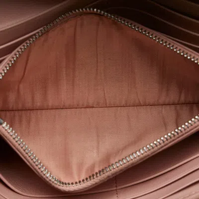 Pre-owned Miu Miu Pink Leather Long Wallet (bi-fold) ()