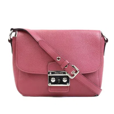 Pre-owned Miu Miu Pink Leather Shoulder Bag ()
