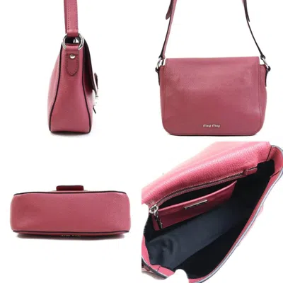 Pre-owned Miu Miu Pink Leather Shoulder Bag ()