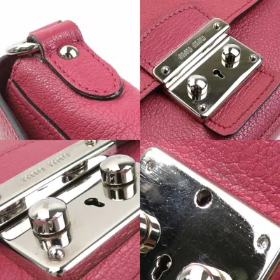 Pre-owned Miu Miu Pink Leather Shoulder Bag ()