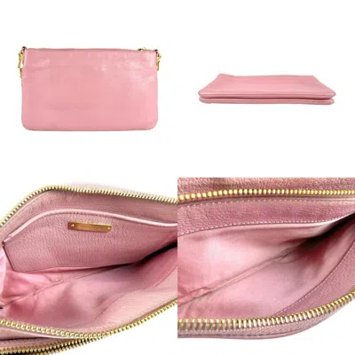 Pre-owned Miu Miu Pink Leather Shoulder Bag ()
