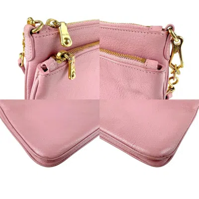 Pre-owned Miu Miu Pink Leather Shoulder Bag ()