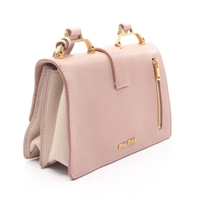 Pre-owned Miu Miu Pink Leather Shoulder Bag ()
