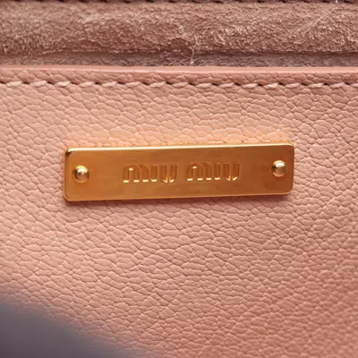 Pre-owned Miu Miu Pink Leather Shoulder Bag ()