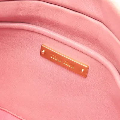 Pre-owned Miu Miu Pink Leather Shoulder Bag ()