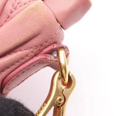 Pre-owned Miu Miu Pink Leather Shoulder Bag ()