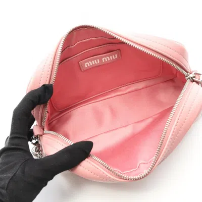Pre-owned Miu Miu Pink Leather Shoulder Bag ()