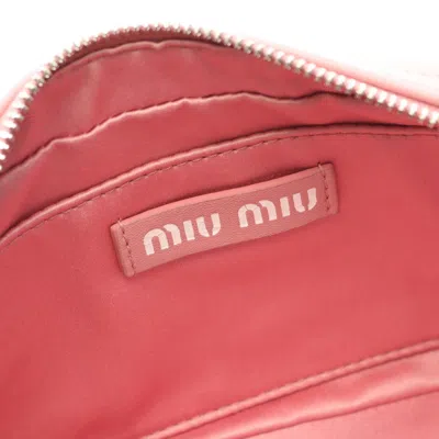Pre-owned Miu Miu Pink Leather Shoulder Bag ()