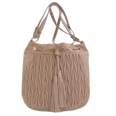 Pre-owned Miu Miu Pink Leather Shoulder Bag ()