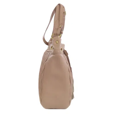 Pre-owned Miu Miu Pink Leather Shoulder Bag ()