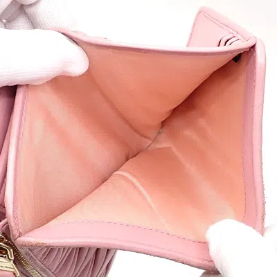 Pre-owned Miu Miu Pink Leather Wallet (bi-fold) ()