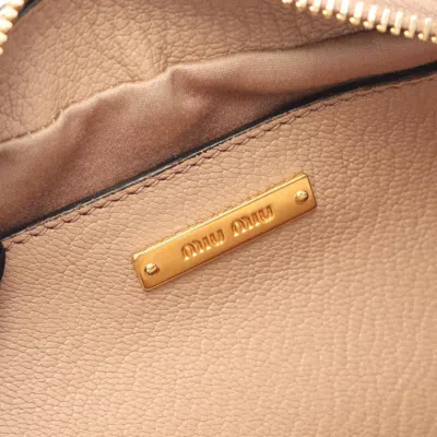 Pre-owned Miu Miu Pink Madras Shoulder Bag ()
