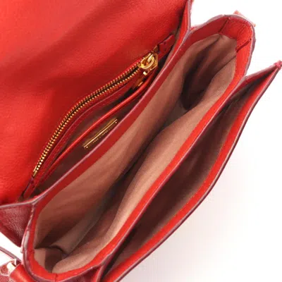 Pre-owned Miu Miu Red Color Madras Shoulder Bag ()