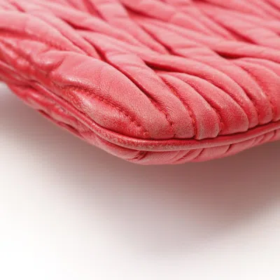 Pre-owned Miu Miu Red Color Leather Shoulder Bag ()