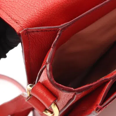 Pre-owned Miu Miu Red Color Madras Shoulder Bag ()