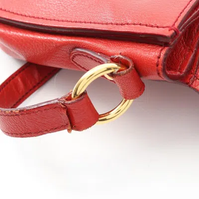 Pre-owned Miu Miu Red Color Madras Shoulder Bag ()