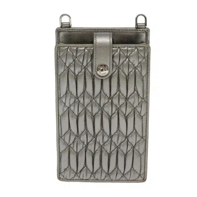 Pre-owned Miu Miu Silver Leather Shoulder Bag ()