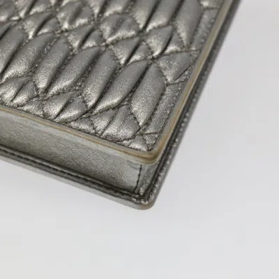 Pre-owned Miu Miu Silver Leather Shoulder Bag ()