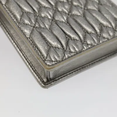 Pre-owned Miu Miu Silver Leather Shoulder Bag ()