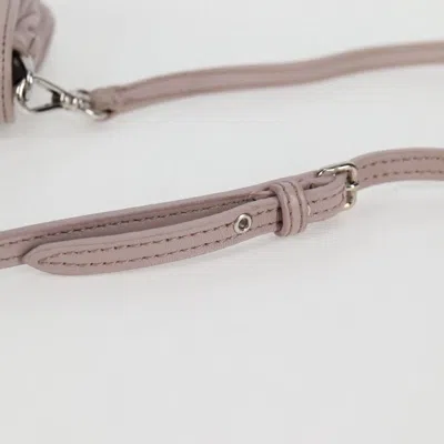 Pre-owned Miu Miu Studded Pink Leather Shoulder Bag ()