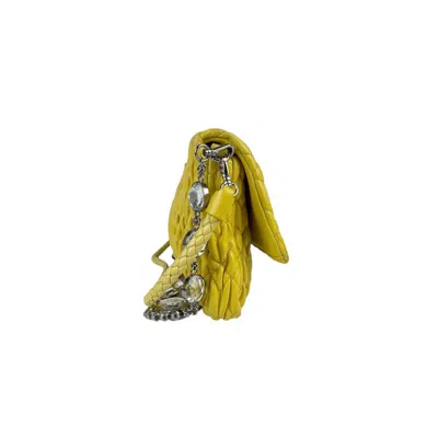 Pre-owned Miu Miu Yellow Leather Shoulder Bag ()