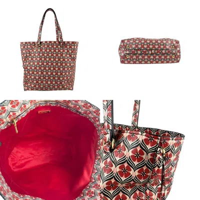 Pre-owned Miu Miu Red Color Coated Canvas Shoulder Bag ()