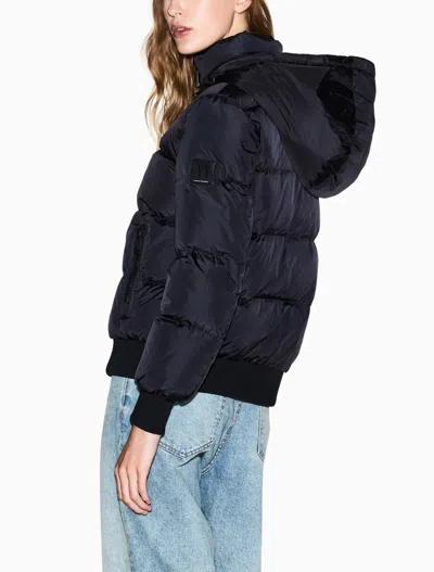 Armani Exchange Zip-up Bomber Jacket In Black