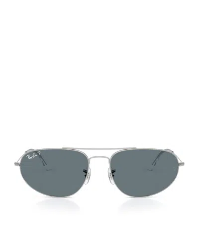 Ray Ban Explorer Iv Pilot-frame Double-bridge Sunglasses In Blue