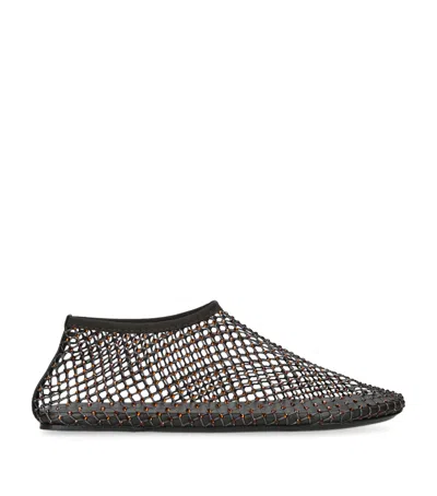 Christopher Esber Mesh Embellished Minette Ballet Flats In Brown