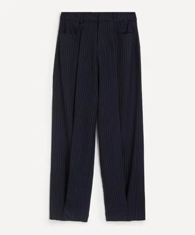 Peachy Den Women's Bardot Ink Pinstripe Trousers In Black