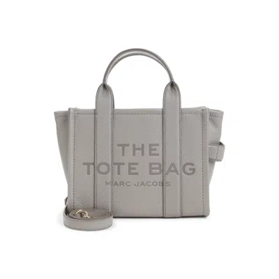 Marc Jacobs The Leather Medium Tote Bag In Gray