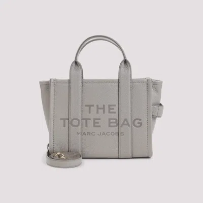 Marc Jacobs The Leather Medium Tote Bag In Gray
