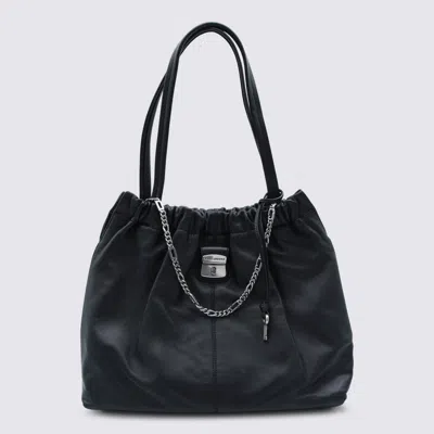 Marc Jacobs Leather Shoulder Bag With Chain And Straps In Black