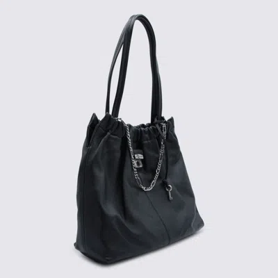 Marc Jacobs Leather Shoulder Bag With Chain And Straps In Black