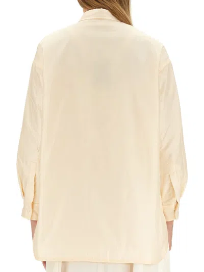 Aspesi Oversize Lightweight Collared Button-down Shirt In Neutral