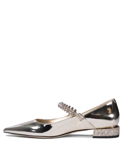 Jimmy Choo Bing 25 Mm Heeled Shoes Gold In Silver