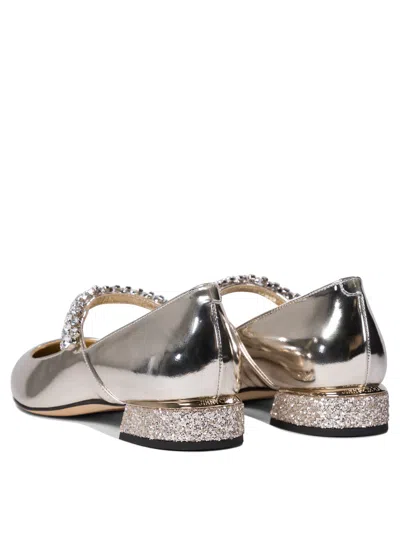 Jimmy Choo Bing 25 Mm Heeled Shoes Gold In Silver