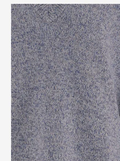 Aspesi Wool Sweater With V-neck In Gray