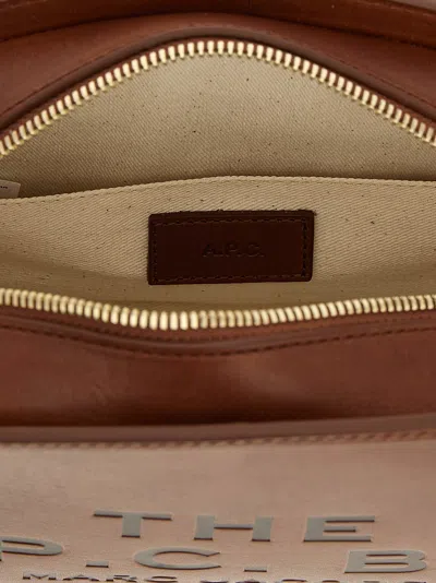 Apc A.p.c. Women Brown Leather A.p.c. X Marc Jacobs Demi Lune Crossbody Bag In Brown