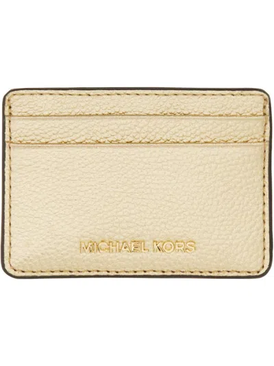 Michael Kors Card Holder With Logo In Yellow
