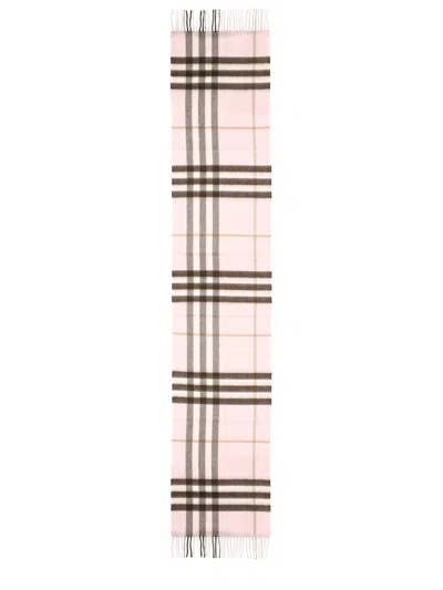 Burberry Women Cashmere Check Scarf In Pink