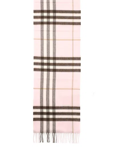 Burberry Women Cashmere Check Scarf In Pink