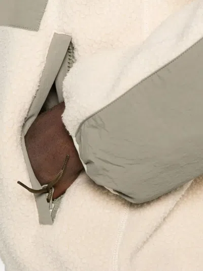 Maison Kitsuné Casual Fleece Zipped Jacket Clothing In White