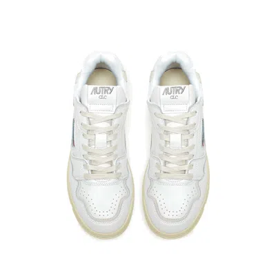 Autry White Leather Low Top Sneakers In White