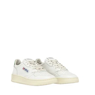 Autry White Leather Low Top Sneakers In White