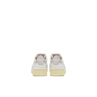 Autry White Leather Low Top Sneakers In Black