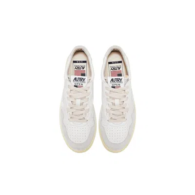Autry White Leather Low Top Sneakers In Black